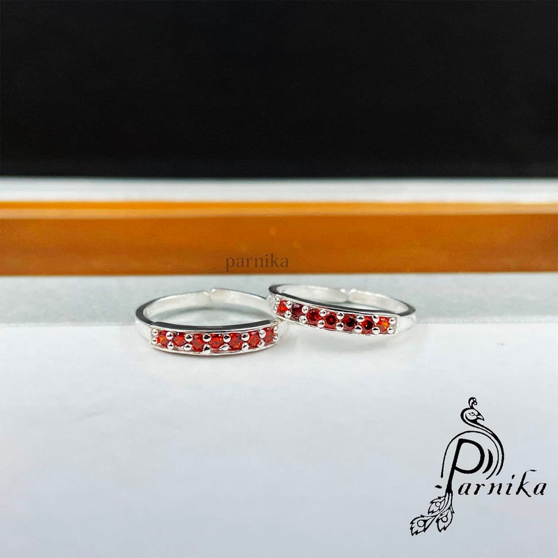 MJ 925 Stunning CZ Toe Rings (Leg Finger Rings) in 92.5 Sterling Silver for Women and Girls - Image 2