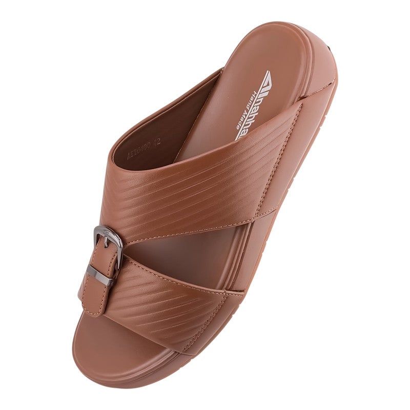 إيت صندل عربي يدوي الصنع للرجال من AET | شبشب رجالي خارجي | شبشب مفتوح من الأمام للاستخدام اليومي | جلد عربي أصلي مع ابزيم| تصميم عربي جديد | نعل داخلي مطابق للون| مريح وخفيف الوزن - Image 3