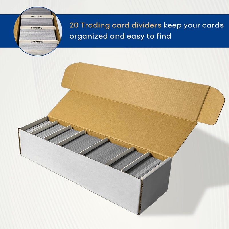 Fageverld Trading Card Storage Box, Mtg Storage Box with Dividers, Cardboard Collector Box for TCG, Baseball Sports Cards, 6 Count - Image 3