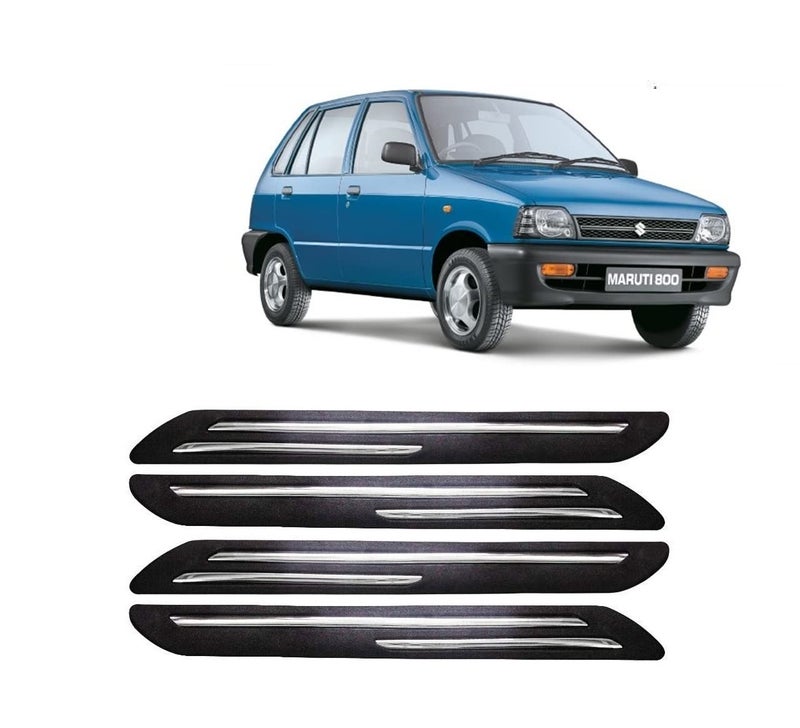 Car Bumper Guard for Maruti 800 (2000-2014) - (Chrome Strip)
