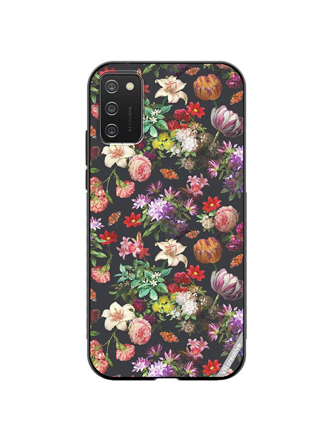VR CREATIVE Protective Case Cover For Samsung Galaxy A02s Vintge Flower Design Multicolour - Image 1