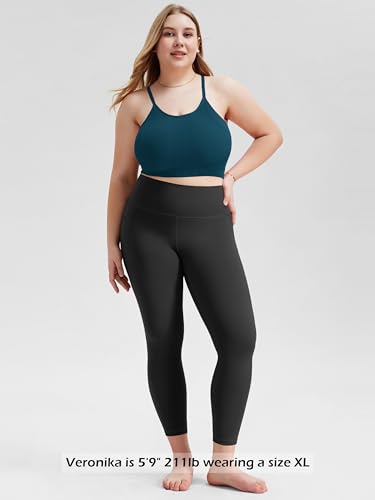 ODODOS Women's Crop Camisole 3-Pack Washed Seamless Rib-Knit Crop Tank Tops, Beige Coral Teal, X-Small/Small - Image 5