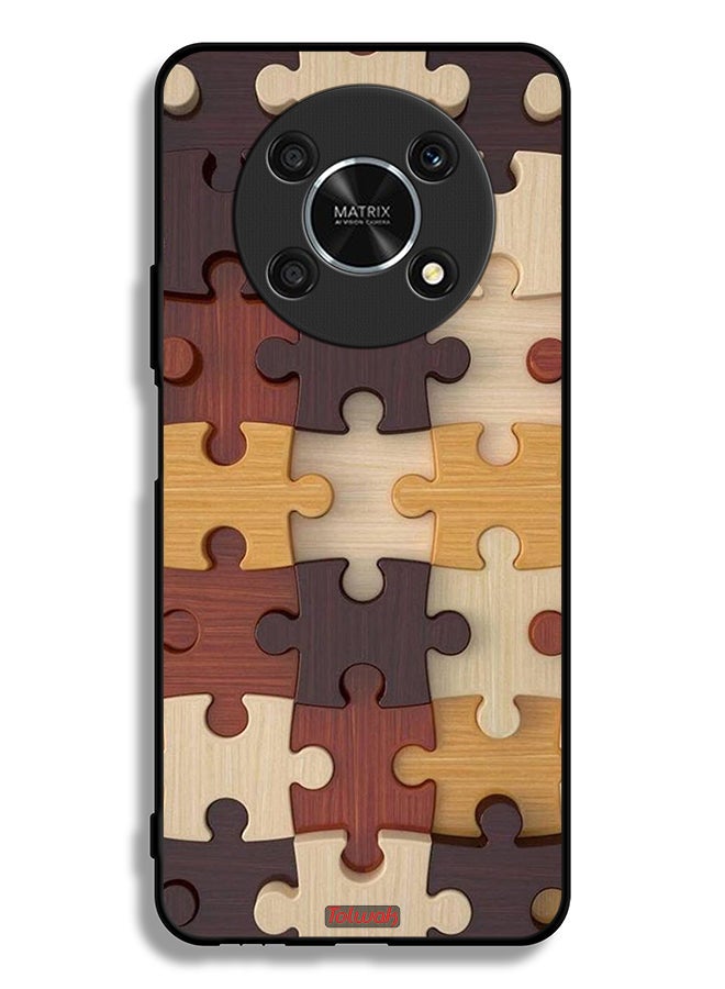 Tolwak غطاء حماية لهاتف Honor X9 5G بنمط خشبي - Image 2