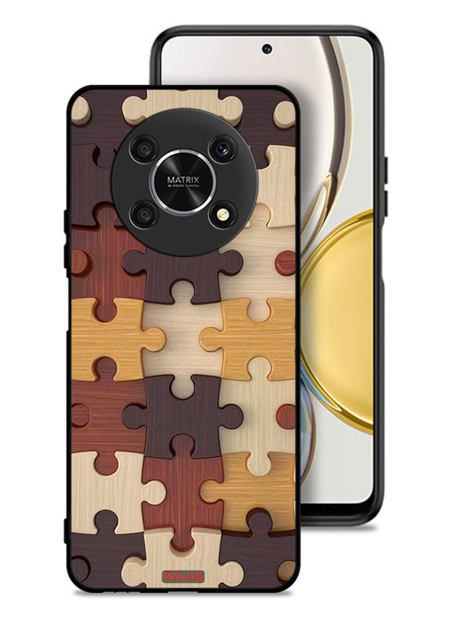 Tolwak غطاء حماية لهاتف Honor X9 5G بنمط خشبي - Image 1