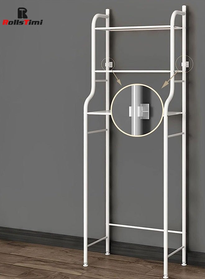 رولستيمي رف تخزين المرحاض من 3 طبقات أبيض 25 * 160 * 47 سم  - Image 5