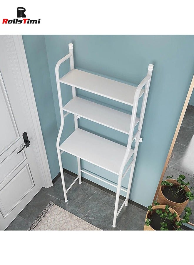 رولستيمي رف تخزين المرحاض من 3 طبقات أبيض 25 * 160 * 47 سم  - Image 2