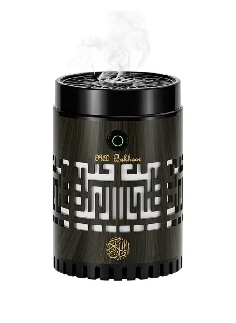 ELTRAZONE - SQ-309 Quran Speaker & Mini Bakhoor Incense Burner – 8GB Memory, 15 Language Recitations, Bluetooth Speaker with Multicolor LED Night Light, App & Remote Controlled, Natural Wood Finish, Wireless Audio, Dual-Function Quran Player and Aroma Diffuser for Home & Travel - Image 1