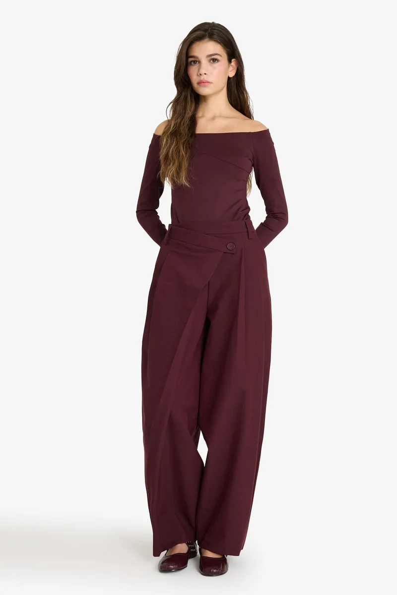 Defacto Boat Neck Long Sleeve Bodysuit