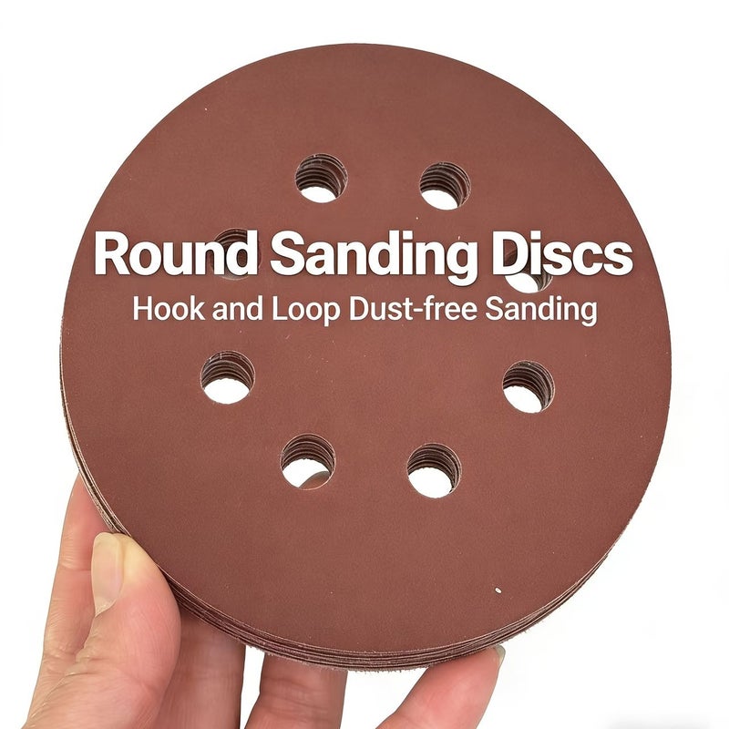 30pcs 8 Hole 125mm Sanding Discs Hook and Loop for Orbital Sander 80 150 180 Grit - Image 4