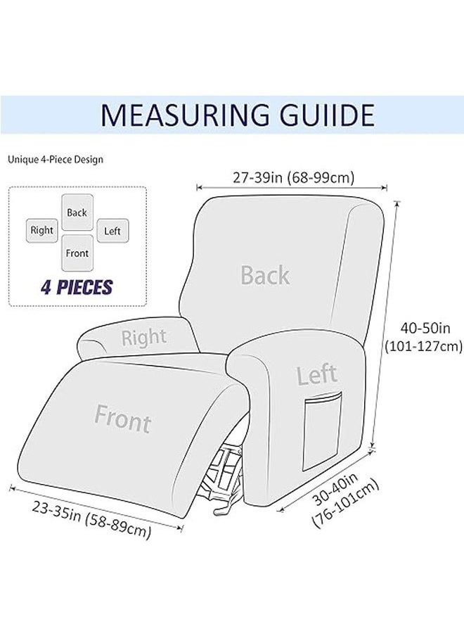 Generic - Single/multi-person chaise longue sofa protector Elastic sofa rail chaise longue cover Soft furniture protector with elastic chair cover T-jacquard pattern - Image 1