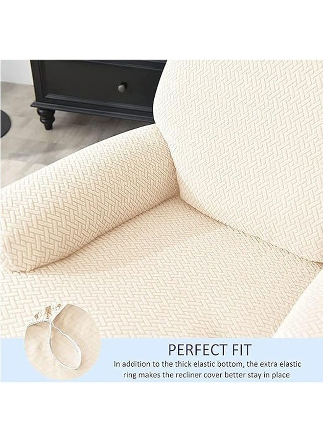 Generic - Single/multi-person chaise longue sofa protector Elastic sofa rail chaise longue cover Soft furniture protector with elastic chair cover T-jacquard pattern - Image 1