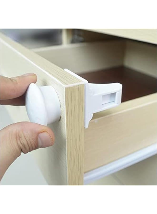 Gonice Child Safety Magnetic Cabinet Locks with Key Invisible Baby Proofing Toddlers Safety Locks for Kitchen Cupboards Drawers Magnetic Child Locks Baby Latches, No Tools Required (4 Locks + 1 Key) - Image 5