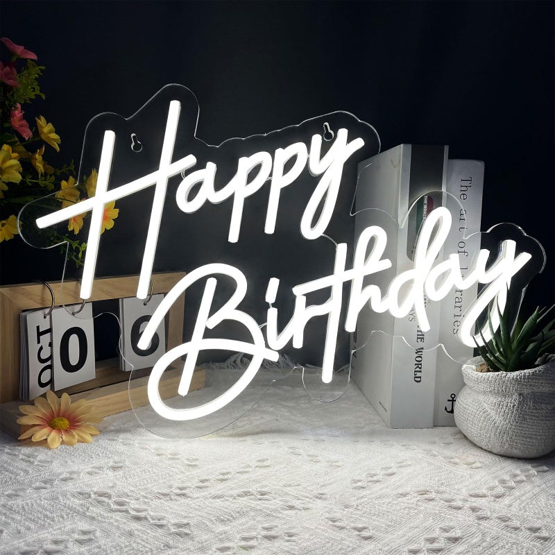 BerniceKelly لافتة نيون عيد ميلاد سعيد لتزيين الجدران لافتات نيون LED بيضاء زينة فنية لافتة نيون عيد ميلاد سعيد لجميع زينة حفلات عيد الميلاد مع 2 قطعة ملصقات 1712 بوصة