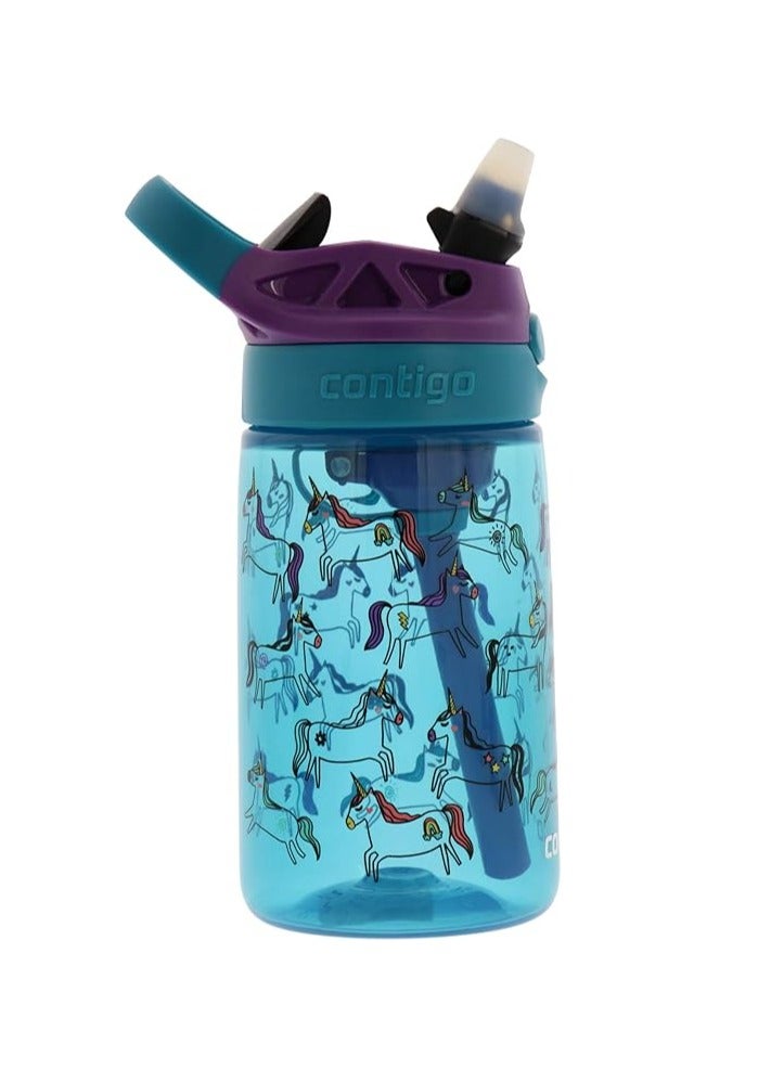 Contigo AUTOSPOUT Camping Hydration Water Bottles, 14oz (Pack of 1), Unicorn - Image 2