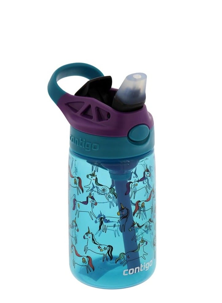 Contigo AUTOSPOUT Camping Hydration Water Bottles, 14oz (Pack of 1), Unicorn - Image 4