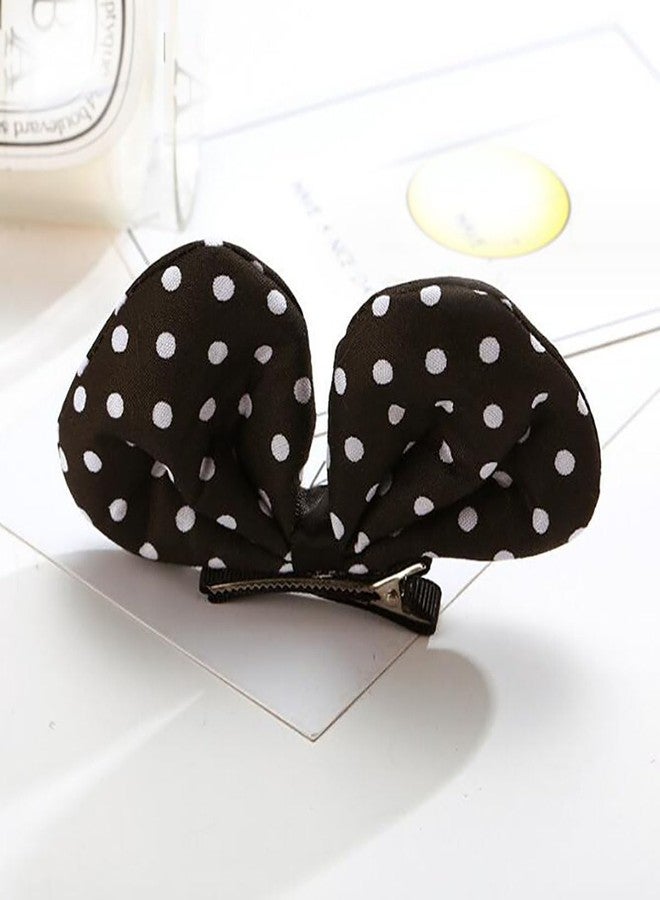 سوبيربليس 4 قطع من عصابات الرأس البيضاء الكبيرة المنقطة على شكل فيونكة، ودبابيس الشعر، ومشابك الشعر، مناسبة للفتيات والمراهقات والأطفال الصغار - Image 5