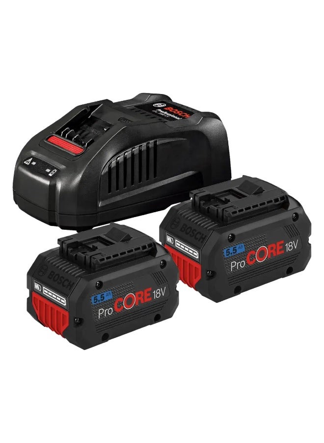 BOSCH Professional Starter Set With Li-on Batteries And Charger 18V 2 X Gba 18V 4.0Ah + 1 X Gal 18V 40 - Image 1