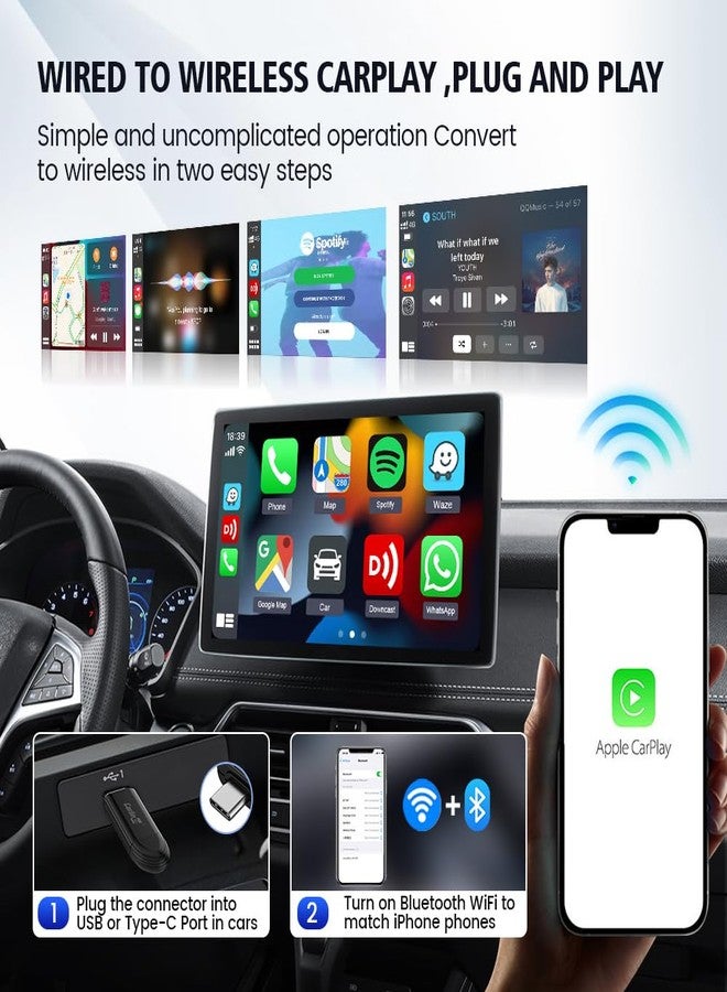 Carlinkit MINI SE Wireless CarPlay Adapter - Seamlessly Convert Wired to Wireless CarPlay | Affordable USB-A & USB-C Dual Ports | Compact, Stable, and Reliable Connection. - Image 4