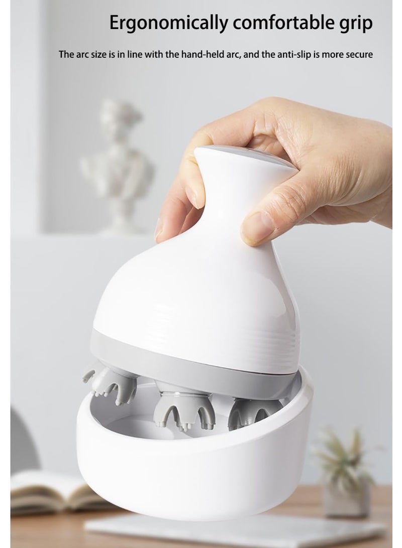 [Electric Cordless Scalp Massager] - Handheld Portable Head Scratcher for Hair Growth & Deep Clean - Practical Stress Relief & Relaxation Gift - Image 4