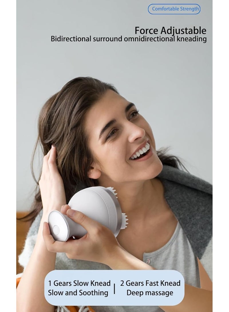 [Electric Cordless Scalp Massager] - Handheld Portable Head Scratcher for Hair Growth & Deep Clean - Practical Stress Relief & Relaxation Gift - Image 2