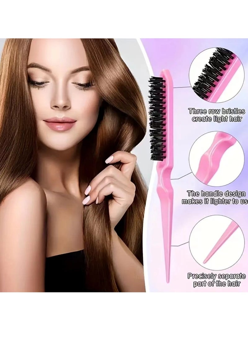 Laseta Purple 14-piece Hair Comb Set Sharp Tail Comb Wide Tooth Comb Multi-functional Makeup Comb Eyebrow Brush High Pressure Watering Can Hair Clips - Image 2