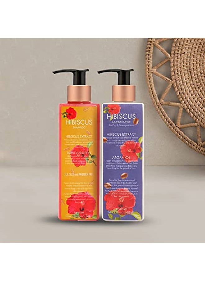 Nyassa Hibiscus Shampoo + Conditioner Hibiscus extract and Barley protein ideal for dry and damaged hair (250+265ml)  - Image 3