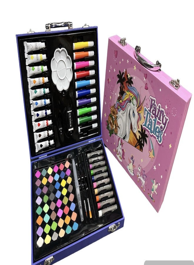 Feelhigh 85 pcs Art Set, Portable Drawing Painting Art Supplies, Gifts for Kids Girls Boys Teens Adults 6-8-9-12, Coloring Art Kit Gift Case: Crayons, Oil Pastels,Colored Pencils, Watercolors case - Image 1