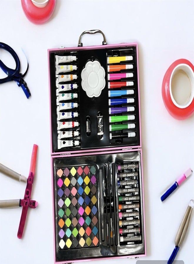 Feelhigh 85 pcs Art Set, Portable Drawing Painting Art Supplies, Gifts for Kids Girls Boys Teens Adults 6-8-9-12, Coloring Art Kit Gift Case: Crayons, Oil Pastels,Colored Pencils, Watercolors case - Image 4