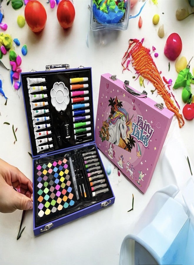 Feelhigh 85 pcs Art Set, Portable Drawing Painting Art Supplies, Gifts for Kids Girls Boys Teens Adults 6-8-9-12, Coloring Art Kit Gift Case: Crayons, Oil Pastels,Colored Pencils, Watercolors case - Image 5
