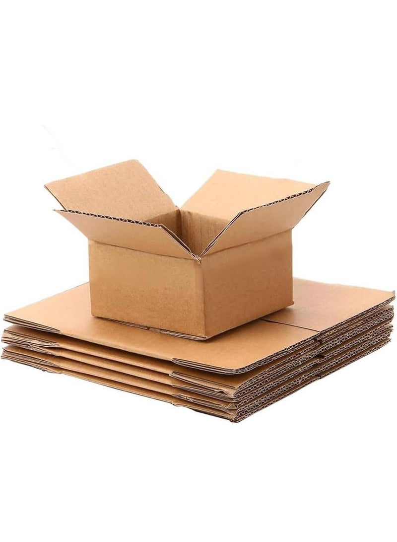 ١٥ عبوة، مقاس ١٥×١٥×٨ سم، صندوق كرتون بني اللون، صندوق شحن بريدي، صندوق شحن صغير، صندوق هدايا - Image 2