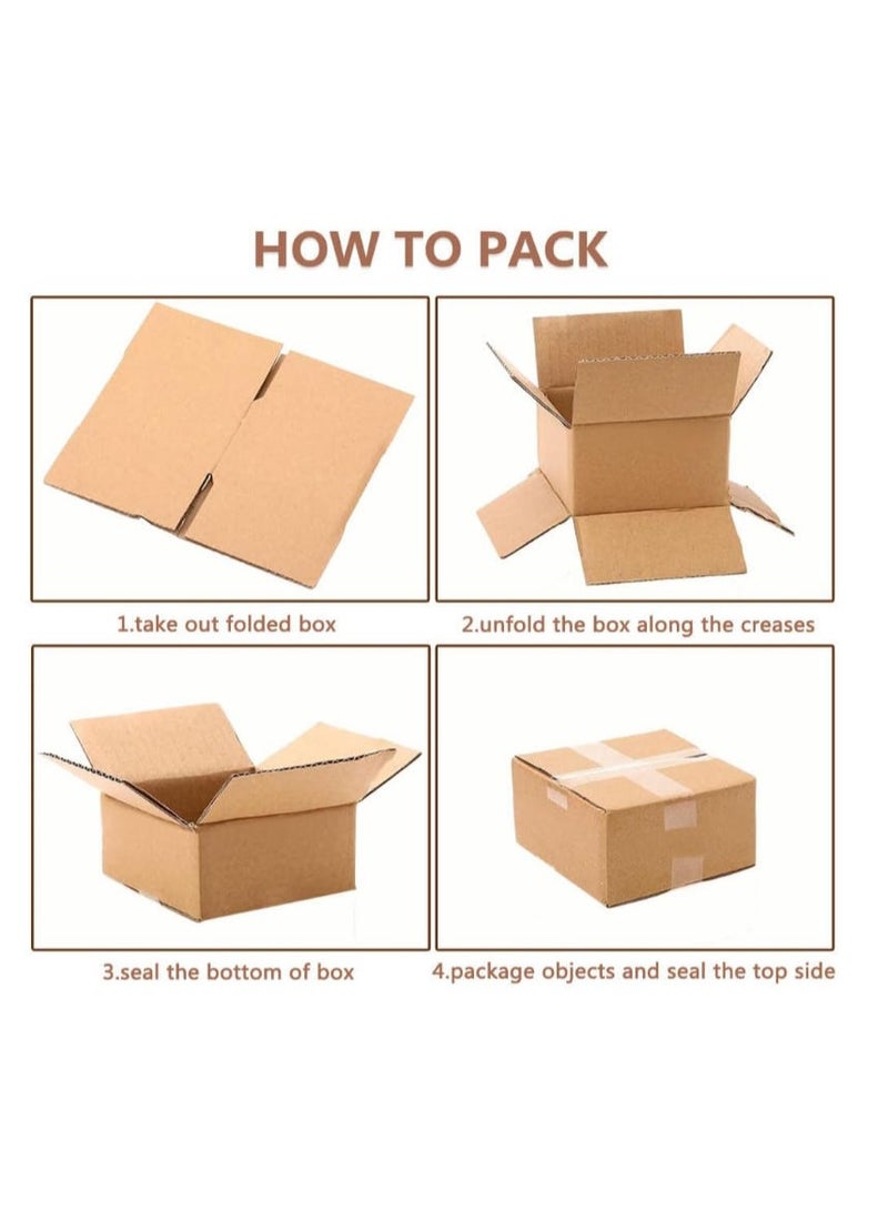 ١٥ عبوة، مقاس ١٥×١٥×٨ سم، صندوق كرتون بني اللون، صندوق شحن بريدي، صندوق شحن صغير، صندوق هدايا - Image 4