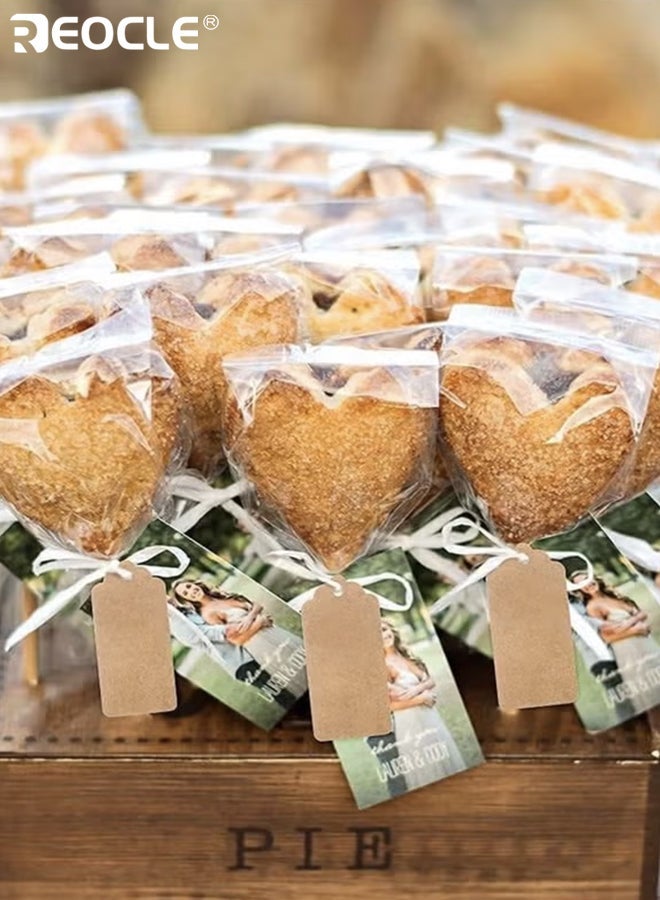 ريوكل 100 قطعة من ورق الكرافت العلامات مجموعة علامات هدايا فارغة مع 20 مترا خيوط للفنون والحرف الزفاف عيد الحب عيد الميلاد وعطلة DIY الحرف اليدوية وتسميات الأسعار - Image 3