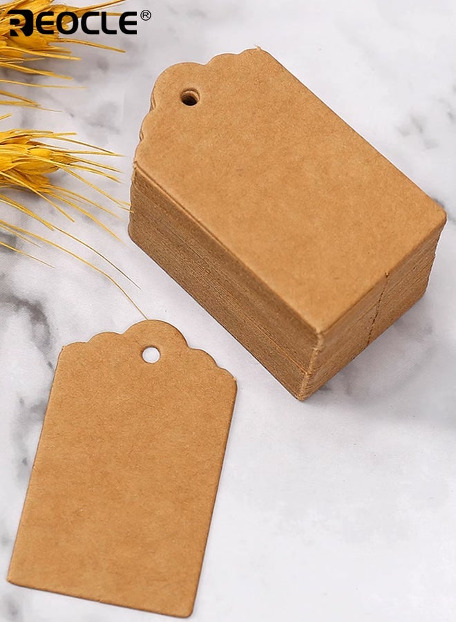 ريوكل 100 قطعة من ورق الكرافت العلامات مجموعة علامات هدايا فارغة مع 20 مترا خيوط للفنون والحرف الزفاف عيد الحب عيد الميلاد وعطلة DIY الحرف اليدوية وتسميات الأسعار - Image 4