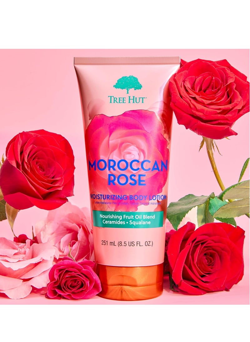 Tree Hut Tree Hut Moroccan Rose Moisturizing Body Lotion | Ceramide and Squalene Formula Helps Protect Skin | Long-lasting Hydration Leaves Skin Feeling Soft & Moisturized | 8.5 fl oz.  - Image 2