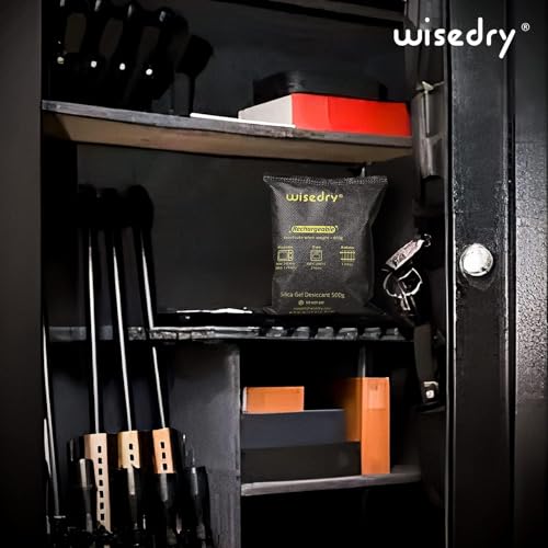 wisedry 4 x 500 Grams [4.4 lbs] Rechargeable Silica Gel Car Dehumidifier, Microwave Fast Reactivated Desiccant Packets Large for Gun Safe Closet Basement Garage Storage Moisture Absorber Bag Reusable - Image 4
