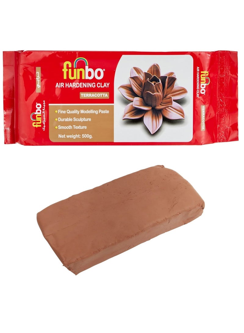 Funbo Air Hardening Modelling Clay Terracotta 500 gram Per Packet - Image 1