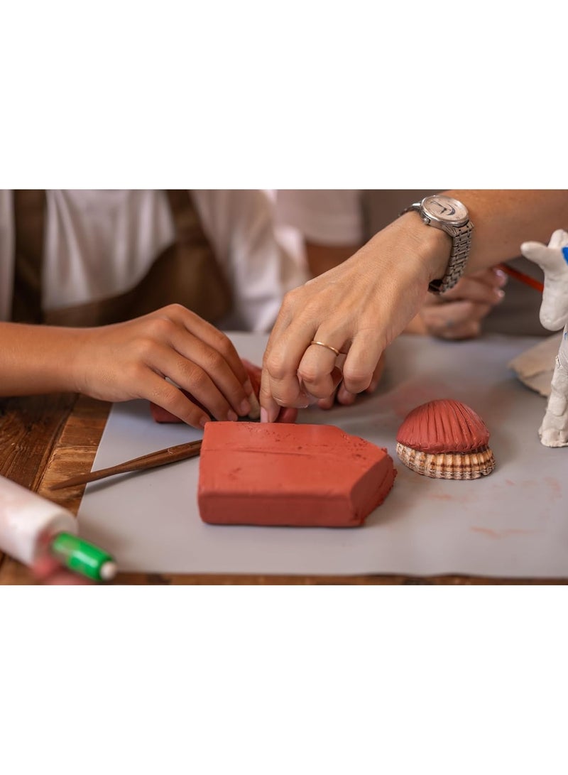 Funbo Air Hardening Modelling Clay Terracotta 500 gram Per Packet - Image 2