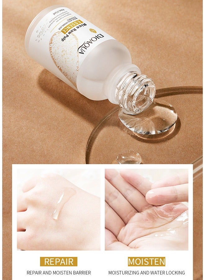 BIOAQUA Rice Raw Pulp- Face Whitening Serum, Moisturizing Essence Anti Acne Aging, Rice Skin Care, Boost Skin Collagen, Firming Smooth Skin, 15 ml  - Image 5