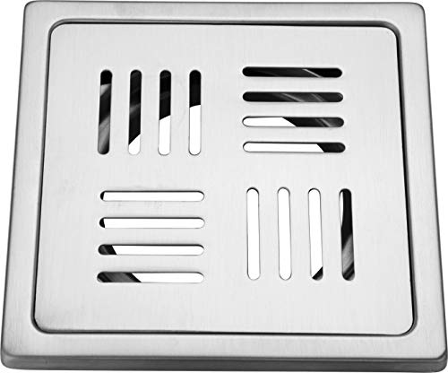 Silverline SILVER LINE Stainless Steel Bathroom Drain, Floor Jali, MATT Finish, Size 6" x 6" (Pack OF 1) - Image 4