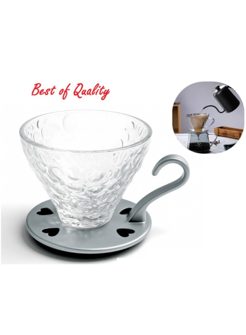 wncon Coffee Dripper V60 Size 02 – Clear |  Coffee dripper Brewer Funnel holding Filter for Specialty Pour Over. also known coffee dripper, coffee brewer , filter funnel or simply coffee funnel - Image 2
