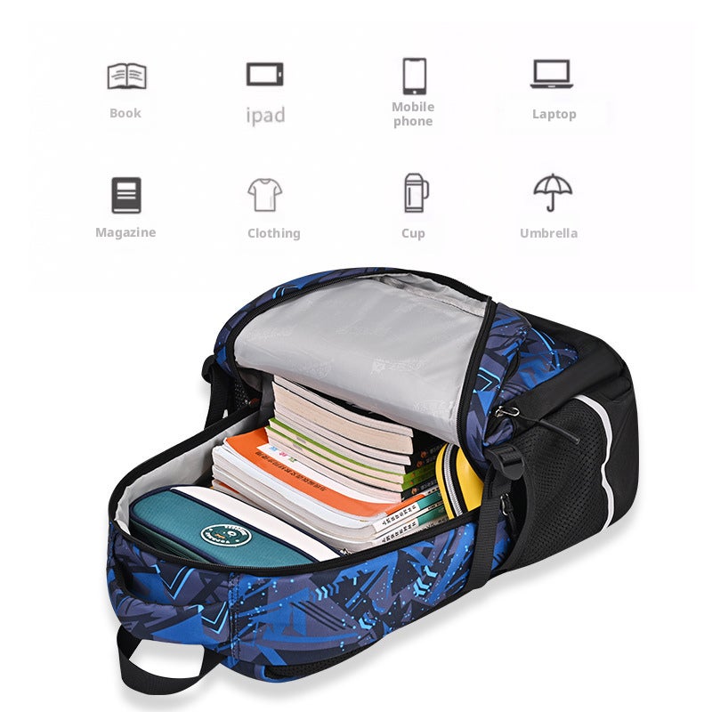 Sesame Baby Backpack for Primary School Students, Lightweight, Spine-Protecting, Ergonomic, Unisex, Grades 1-9 - Image 4