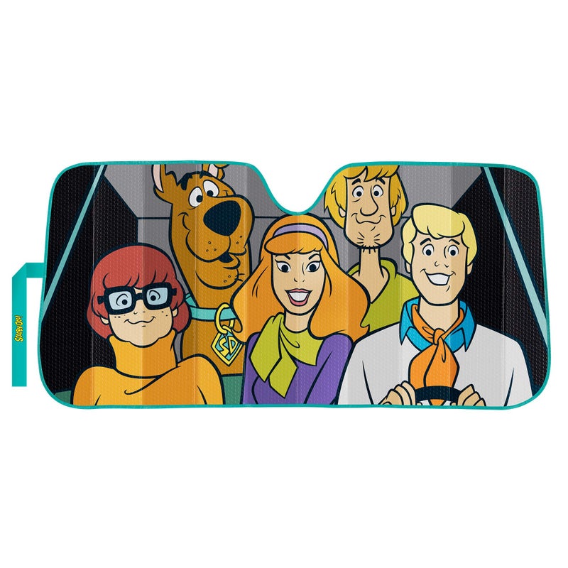 Plasticolor 003951R01 Warner Bros ScoobyDoo Group Accordian Sunshade for Car Truck SUV Silver