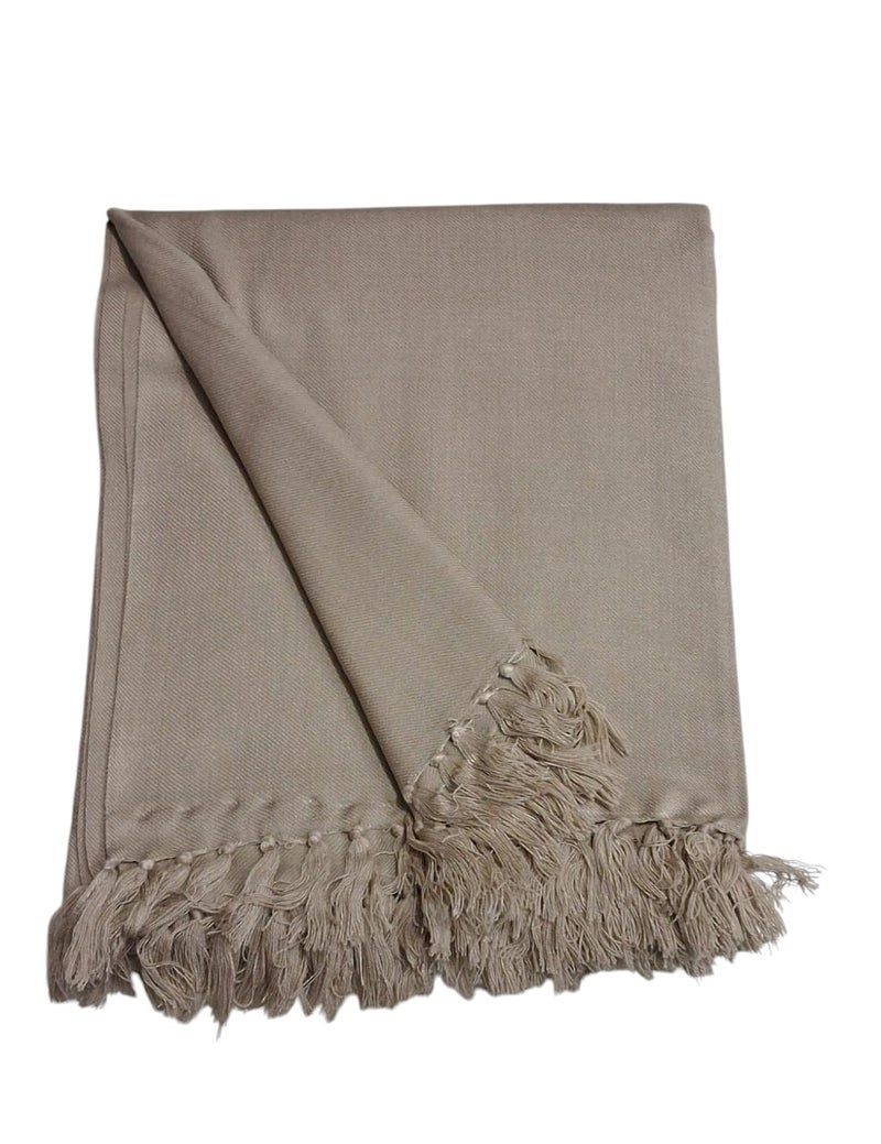 MAMRAJ Men's Pure Woolen Lohi/Shawl (230cm x 115cm) (Dark Grey) - Image 2