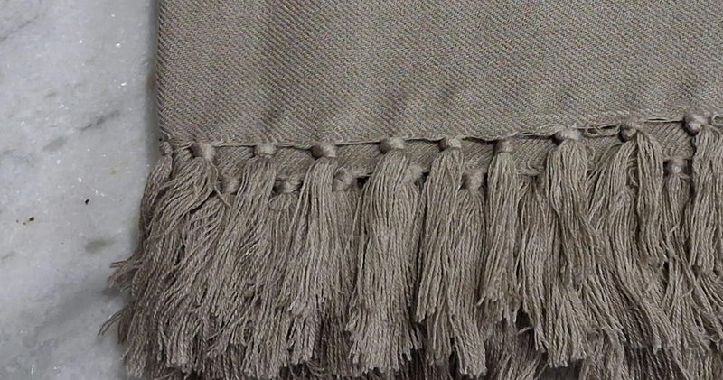 MAMRAJ Men's Pure Woolen Lohi/Shawl (230cm x 115cm) (Dark Grey) - Image 3