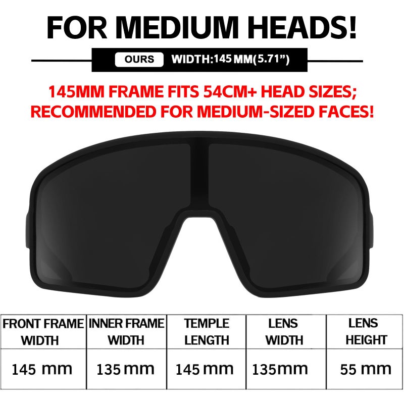 MAXJULI Polarized Sunglasses for Men Women, Windproof Outdoor Sports Cycling Running UV400 Protection Sun Glasses (Black/Gray Lens) - Image 2