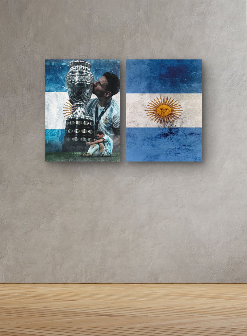 ماركتنا لوحة خشبية لرياضة لبطولة كأس العالم لكرة القدم 60x80سم 0.5كغ - Image 1