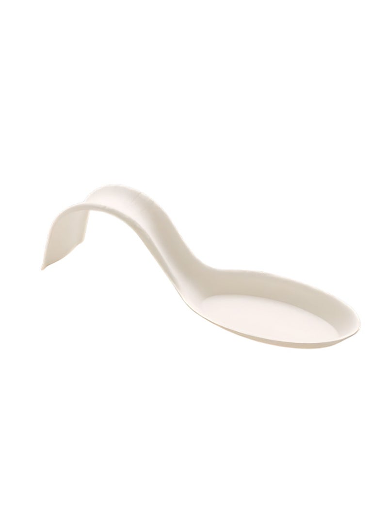 YASHTECH White Sugar Pulp Curly Spoons Appetizer Mini Dishware Pack of 100 Pcs  - Image 3
