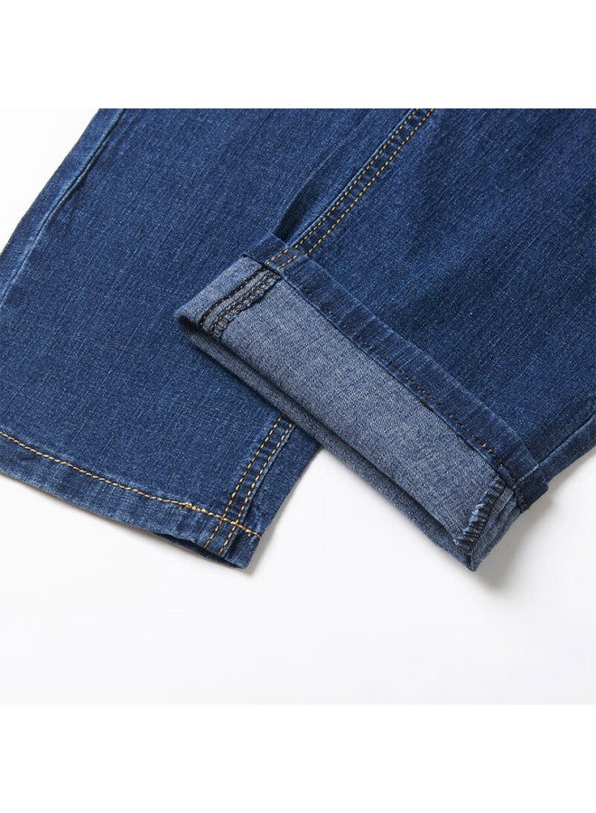 Tucano Tucano Men's Jeans, Summer Lightweight, Solid Color, Business Casual, Wrinkle-resistant, Stretchy, Slim-fit Long Pants, Men's Clothing, Black And Blue, Size 38 - Image 2