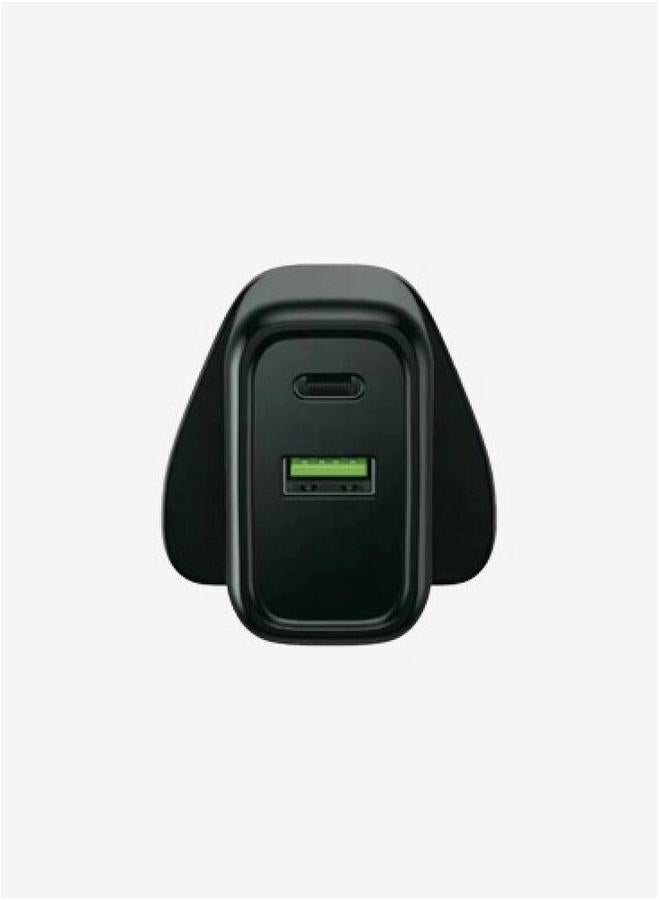 PROMASS Original Wall Charger With Two Ports, 1 USB And 1 PD Port, Supports Fast Charging From Promass 38W Black Color - Image 2