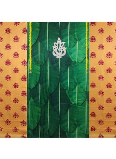ZESTENTER ZestEnter Wedding Traditional Banana Leaf with Lotus Design Backdrop Cloth for All Occasions  - Image 1